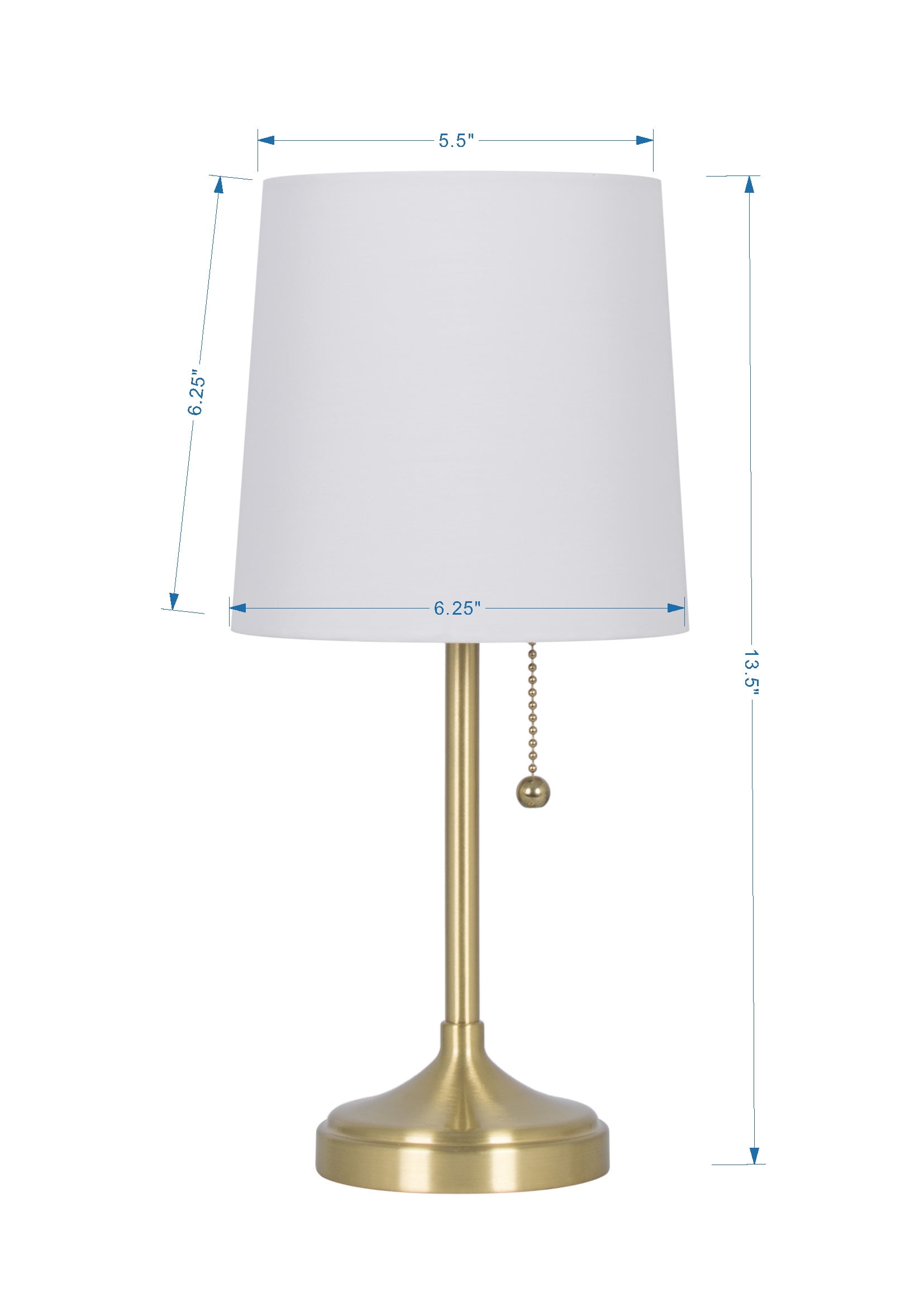 Mainstays Mini Gold Stick Table Lamp, 13.5" H