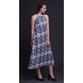 thumbnail image 4 of Bimba Robe de Plage d'Été pour Femmes, Dos Nu, Col Licou, Imprimée Teinture sur Nœuds - Petit, 4 of 6