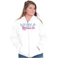 thumbnail image 3 of I Believe in Mermaids Cute Adorable Womens Plus Size Graphic Zipper Hoodie Brisco Brands 3X, 3 of 5