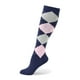 thumbnail image 1 of Xiao Hua Calcetines de compresión para mujer y hombre (3 pares, 20-30 mmHg, soporte para correr, enfermeras, viajes, talla S/M), color rosa, 1 of 3