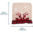 thumbnail image 2 of fundas para sillas de comedor navideñas de 20 x 19 pulgadas, fundas extraíbles para sillas para decoración de banquetes navideños y festivales (dos ciervos), 2 of 4