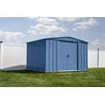 thumbnail image 1 of Arrow Classic Steel Storage Shed, 10x8, Gris bleu, 1 of 7