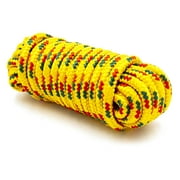 (3 pack) Ozark Trail Braided Polypropylene Blend Utility Line, 3/8 in x 25 ft, 195 lb Maximum Working Load, Multicolor