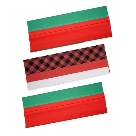 Gift Tissue Paper 100 Sheet Bundle 20 Inch Square Buffalo Plaid Red Green Wrapping Gifting Crafting Supplies