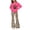 Hot Pink, variant on Cethrio Girls Graphic Outfit Sets, Long Sleeve Casual 2 PC Spring Fall Girls' Clothing Sets White Size 14