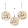 thumbnail image 2 of 3x Adornos Navideños de Arbol Navidad Ornamento Colgante Decoración Rebanadas DIY Artesanía SM SunniMix adornos artesanales de madera, 2 of 8