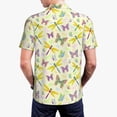 thumbnail image 2 of Polo Shirts for Men, Brightly Colored Dragonfly Butterfly Cuteness Casual Mens Polo Shirts Short Sleeve Button Down Classic Mens Golf Polo Shirts, 2 of 7