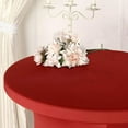 thumbnail image 3 of BalsaCircle Red Cocktail Table Cover Natural Wavy Drapes Spandex Tablecloth Reception, 3 of 8