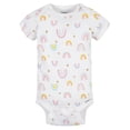 thumbnail image 2 of Gerber Baby Girls Short Sleeve Bodysuits, 5-Pack (Preemie-24 Months), 2 of 7
