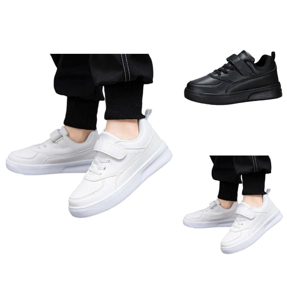 Kids Sneakers Boys and Girls Lightweight Sports Leather Shoes For School Running Play Casual Athletic Footwear