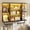 Black, variant on melmine 33.5" Floating Shelves with LED Lights,Wall Mounted Shelf with 8 Storage Cubes & 8 Hooks, for Bedroom,Kitchen,Bathroom,White