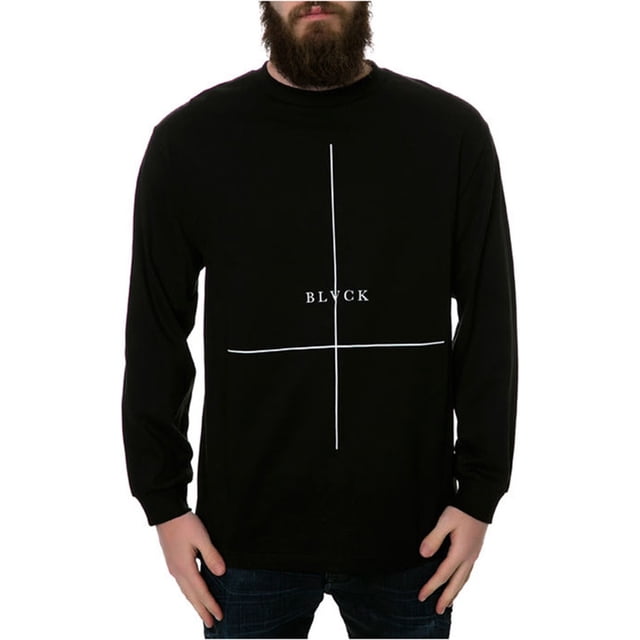 Camiseta gráfica Black Scale The Crossed LS para hombre negra grande