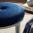 thumbnail image 5 of Cortesi Home Samiya Round Ottoman Footstool, Navy, 5 of 8