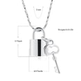 thumbnail image 2 of Constantlife Steel Lock & Key Cremation Pendant Small Urns For Ashes Keepsake Mini Urn Necklace, 2 of 4