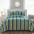 thumbnail image 3 of Lush Decor Dolores Nature Cotton Reversible Quilt, Full/Queen, Navy/Multi, 3-Pc Set, 3 of 9