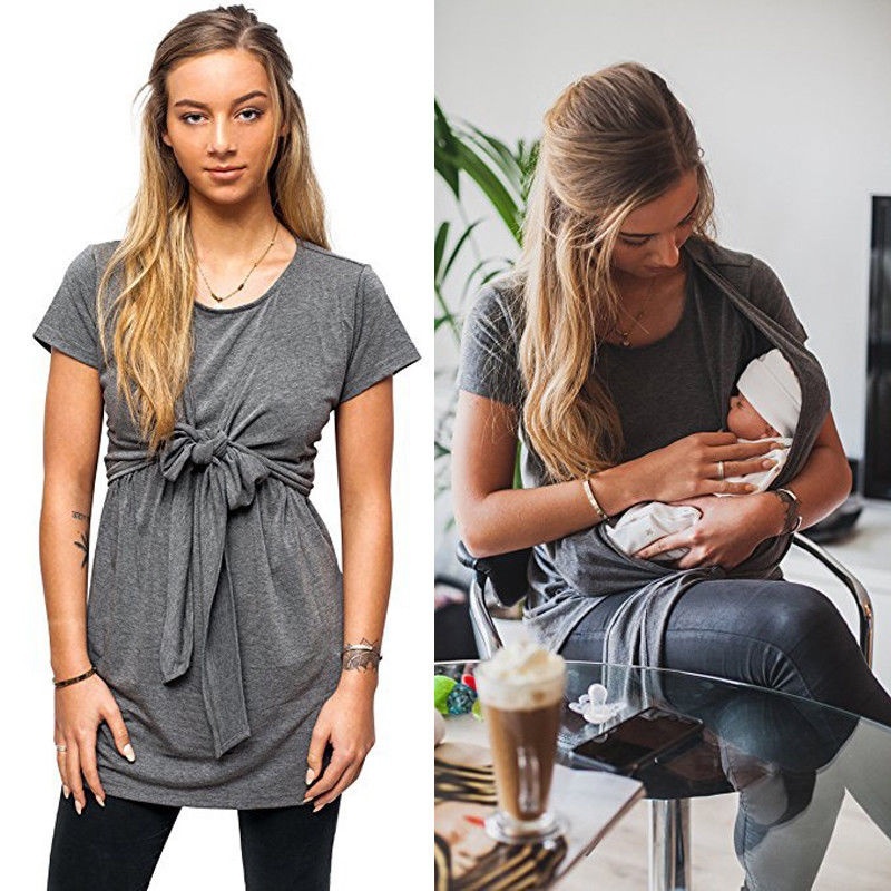 Fashion Maternity T Shirts Nursing Tops 