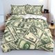thumbnail image 1 of Dólar Twin Funda Nórdica Cien Billetes Funda de Edredón Retrato Juego de Cama, 1 of 6