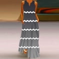 thumbnail image 2 of Uaswgudfs ​Summer Dresses for Women 2025 Sleeveless Wavy Hem Maxi Sundress – V-Neck Casual in Lightweight Fabric for Beach & Daily Wear Black L, 2 of 5