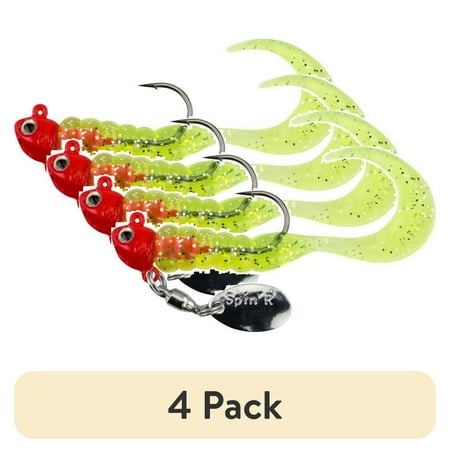 (4 pack) Johnson™ Crappie Buster® Spin R Grub Fishing Hard Bait