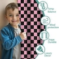 thumbnail image 3 of Blackout Kids Curtains,Black and Pink Checkerboard Pattern Childrens Insulated Curtains Set Of 2,Bedroom Essentials,Toddler Room Decor 42"x54", 3 of 5