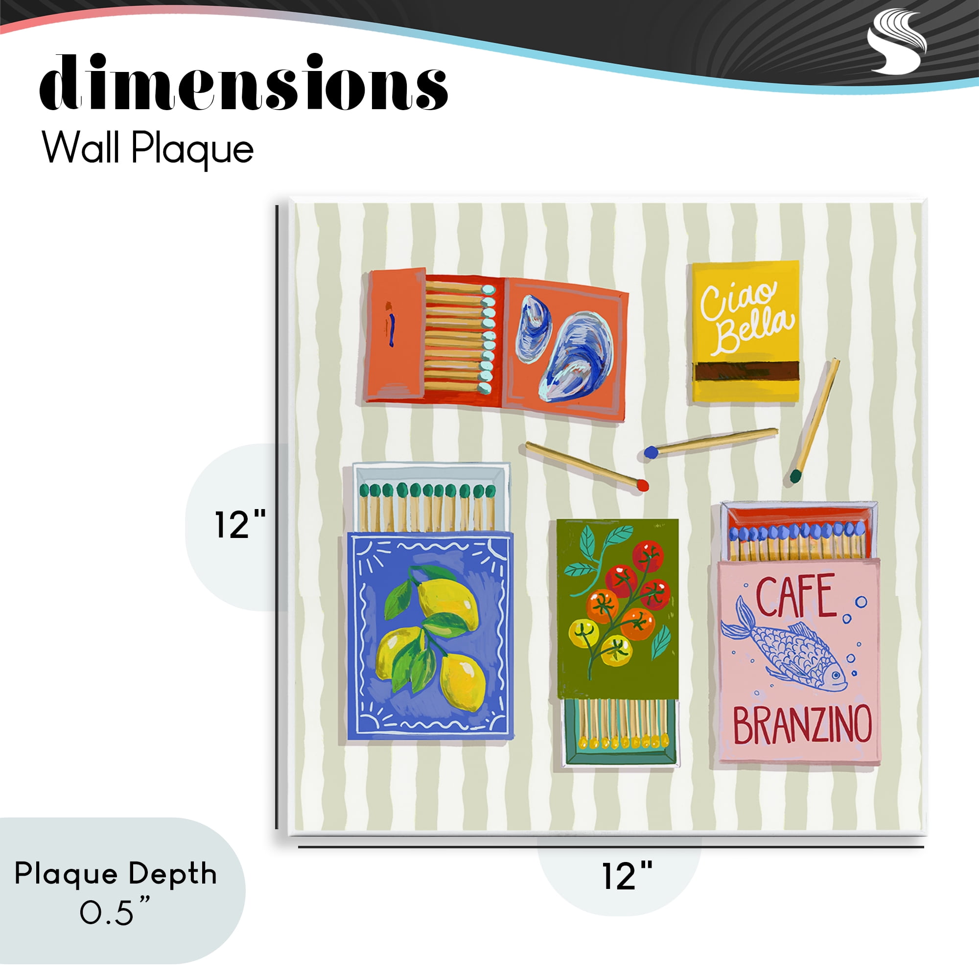 Stupell Industries Ciao Bella Seaside Matchboxes Wall Plaque Art, design by Rachel Nerney