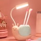 thumbnail image 4 of Lámpara de escritorio LED con portalápices para niños, con forma de caracol, carga USB, protección ocular para estudiantes, con cuello ajustable y flexión de 360 grados., 4 of 6