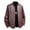 Wine, variant on IWRICH Men's Baggy Leather Jacket Zip-Up Windbreaker Leather Jackets Lightweight PU Vintage Biker Coat Coffee M