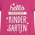 thumbnail image 3 of Instant Message - Hello Kindergarten - Toddler & Youth Girls Short Sleeve Graphic T-Shirt, 3 of 6