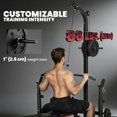 thumbnail image 4 of Soozier Multi-Function Home Gym Power Tower, Steel Squat Rack with Bench Press & Lat Pulldown System, Integrated Plate Storage, 440 lbs Capacity, Black, Home Workout Station, 4 of 7