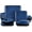 Blue, variant on Stern Green Dinner Set Square Reactive Tableware 12 count Kitchen Dinnerware Stoneware Crockery Set with Dinner Plate, Dessert Plate, Bowl Service for 4