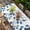 Blue, variant on Navy Blue Floral Table Cloths for 5 Foot Rectangle Tables, Spring Flowers Butterflies Wooden Patio Waterproof Elastic Fitted Tablecloths, Washable Rectangular Table Cover for Camping