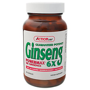 Action Labs - Ginseng Power Max 6X - 50 Capsules