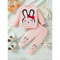 thumbnail image 2 of Bagilaanoe 2PCS Toddler Baby Girl Pants Set Print Long Sleeve Sweatshirt Pullover Tops + Sweatpants 6M 9M 12M 18M 24M 3T Kids Casual Sweatsuits, 2 of 9