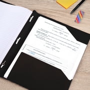 Five Star Stay-Put Plastic and Prong Folder, Black