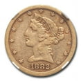 thumbnail image 2 of 1882-CC $5 Liberty Gold Half Eagle VF-35 NGC, 2 of 3