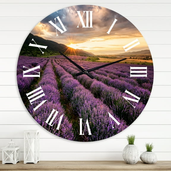 Designart 1 in Quartz Farmhouse Wall Clock