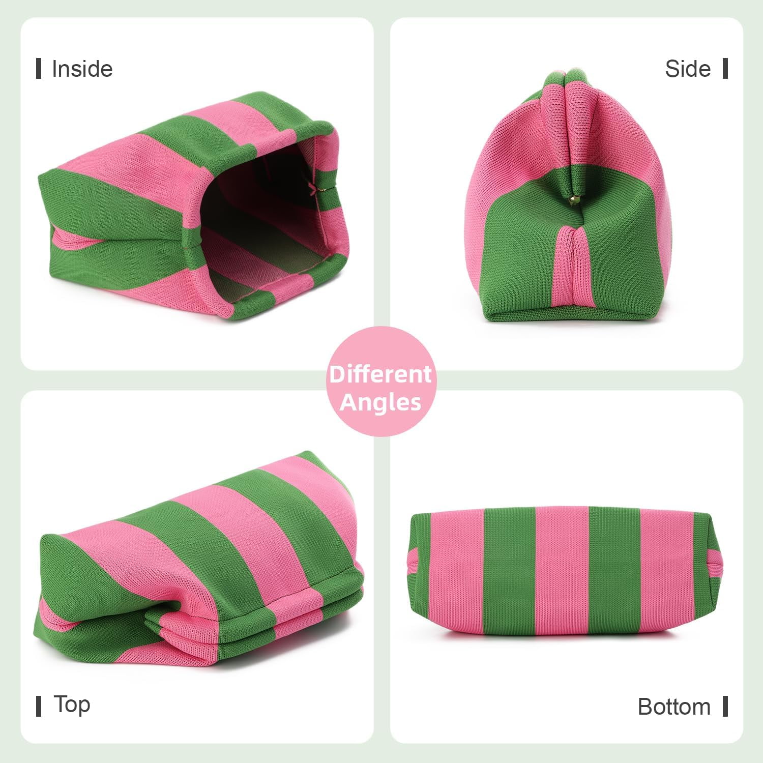 Summer Beach Clutch Purses for Women Woven Crochet Handbags Dumpling Clutch Ruched Cloud Purse Casual Colorblock Bag