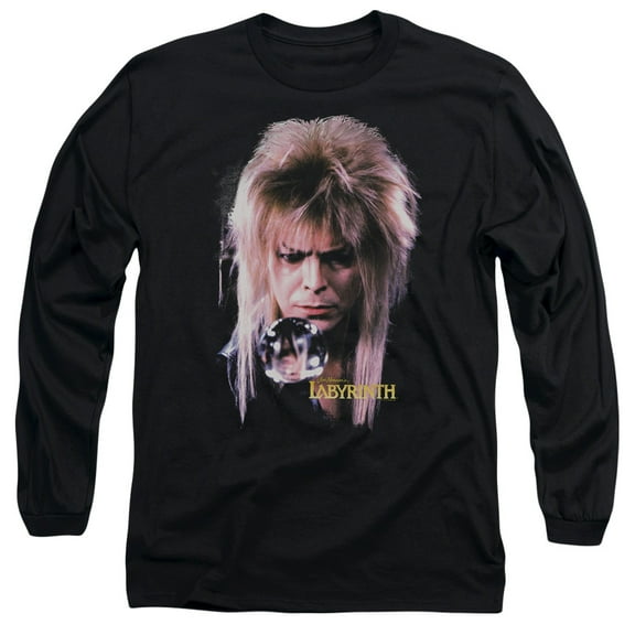 Labyrinth Goblin King Long Sleeve Adult 18/1 T-Shirt Black