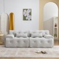 thumbnail image 5 of 90" W 2 Seater Sofa Couch, Foam Comfy Deep Upholstered Couch Armchair with Toss Pillow for Living Room Bedroom Office Apartment, 5 of 7