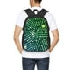 thumbnail image 4 of Balery Green Disco Lights Mochila para hombre y mujer - Tela Oxford 600D resistente - Gran capacidad, resistente al agua, ideal para la escuela, viajes y senderismo, 4 of 6