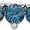 London Blue Topaz, variant on Round Cut Lab Created Tennis Necklace in Sterling Silver