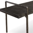 thumbnail image 5 of Bowery Hill Contemporary Iron and Wood Bench in Dark Gray/Silver, 5 of 6