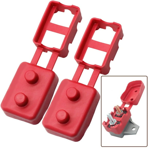 2Pcs Circuit Breaker Cover Protective Sleeve 12V 24V Automatic Reset Stud Type