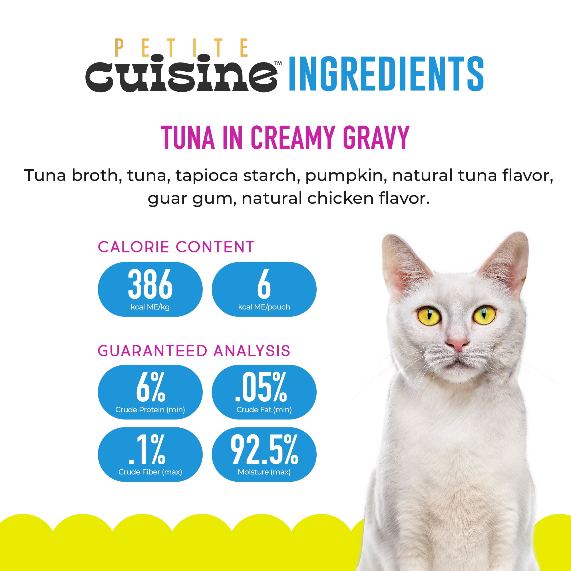 Petite Cuisine Lickables Wet Cat Treats, Tuna in Creamy Gravy, 2 oz. Pouch (12 Count)