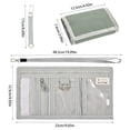 thumbnail image 3 of JIALIOU Nylon Trifold Card Wallet with ID Window Zipper Pocket for Men Women Teen Spearmint, 3 of 7
