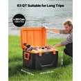thumbnail image 5 of 63QT High-Performance Cooler, Leakproof Hard Ice Chest, Holds 90 Cans, Built-in Cup Holder, 5 of 11