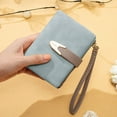 thumbnail image 2 of Womens Wallet Rfid Small Bifold Wallet,Ladies Zipper Card Cluth Coin Purse Wristlet (Purple), 2 of 4