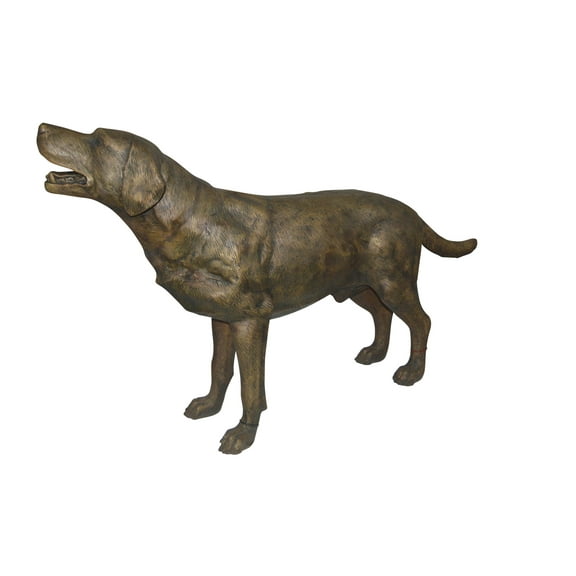 Labrador Retriever Bronze Statue -  Size: 12"L x 50"W x 31"H.