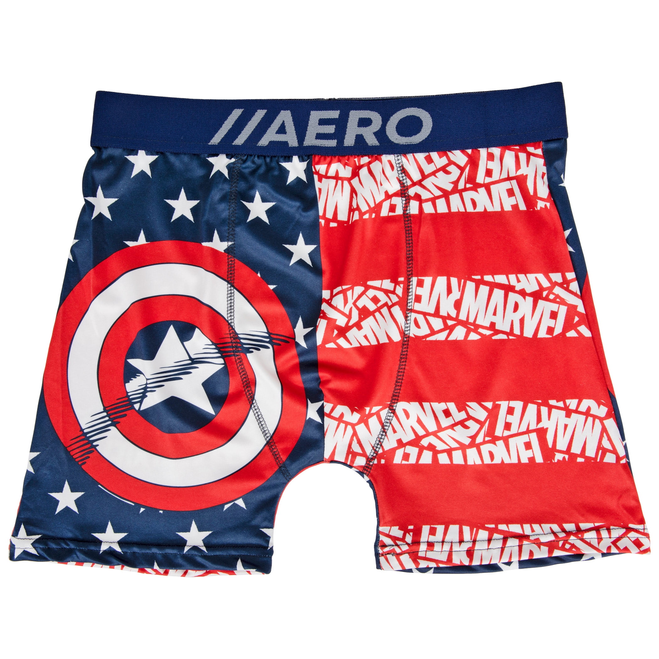 Marvel Captain America Stars and Stripes Aero Boxer Briefs Underwear