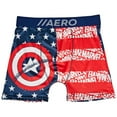 thumbnail image 1 of Marvel Captain America Stars and Stripes Aero Boxer Briefs Underwear-XLarge (40-42), 1 of 2